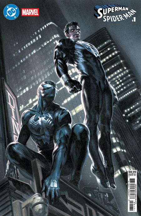 DC Marvel Superman Spider-Man #1 (One Shot) Cover G Gabriele Dell Otto Superman Black & Spider-Man Black Card Stock Variant