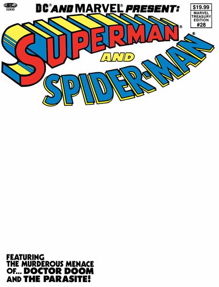 DC And Marvel Present Superman And Spider-Man (Marvel Treasury Edition #28) #1 Facsimile Edition Cover D Blank Variant