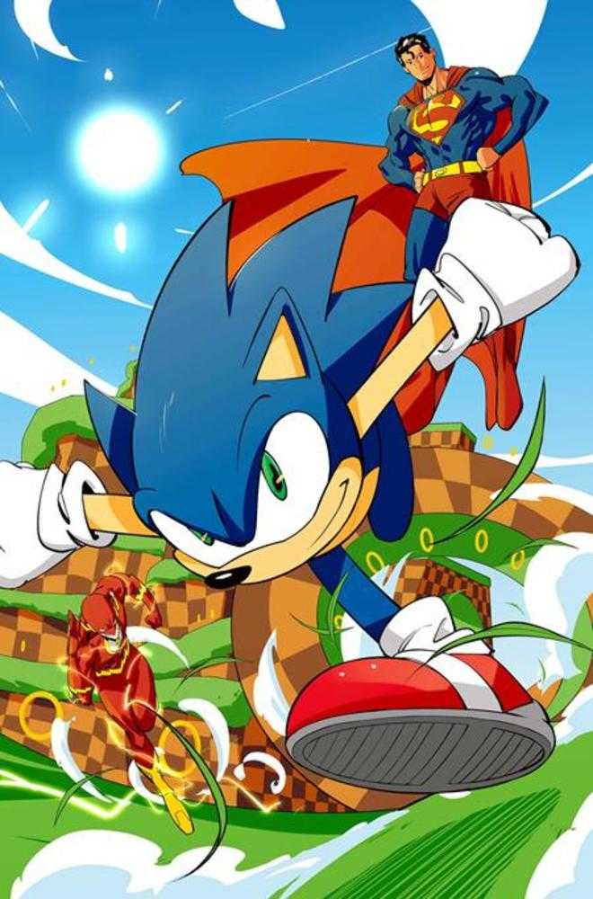 DC X Sonic The Hedgehog #4 (Of 5) Cover B Daniele Di Nicuolo Card Stock Variant