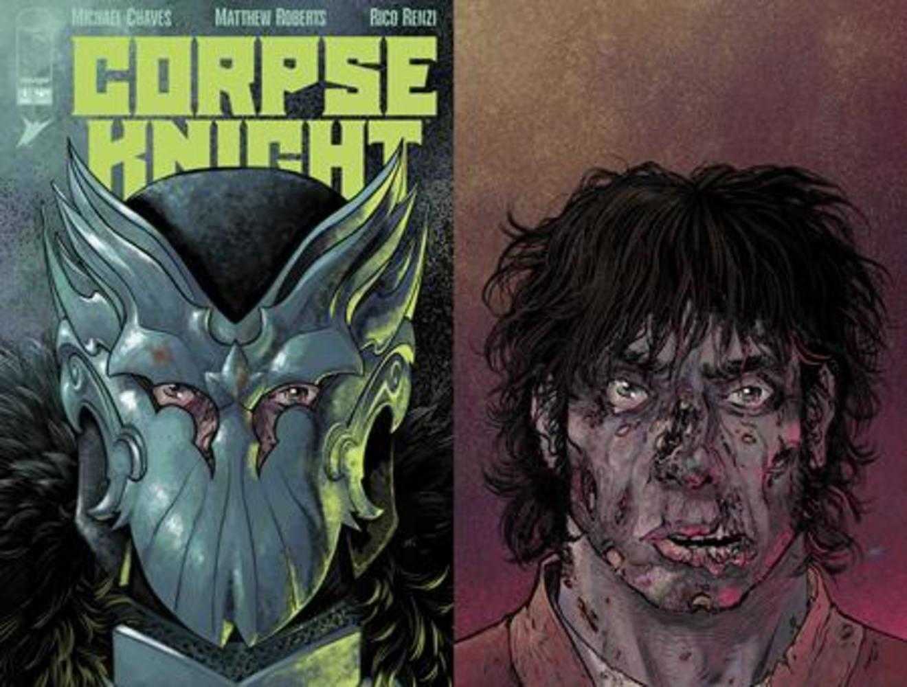 Corpse Knight #1 (Of 6) Cover G Matthew Roberts Die Cut Helmet Variant