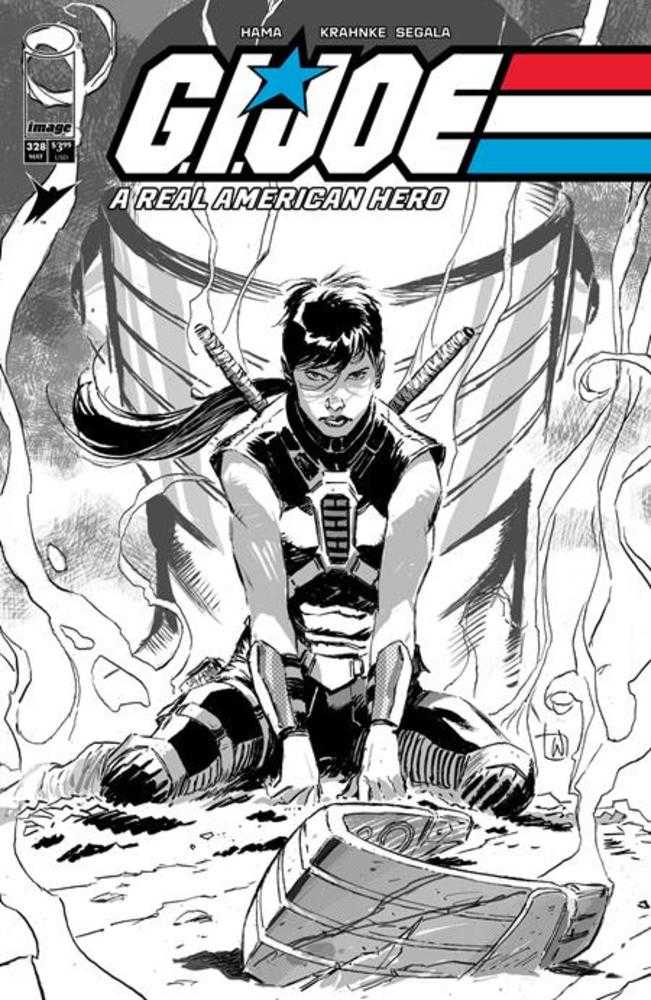 G.I. Joe A Real American Hero #328 Cover B Lee Weeks Black & White Variant