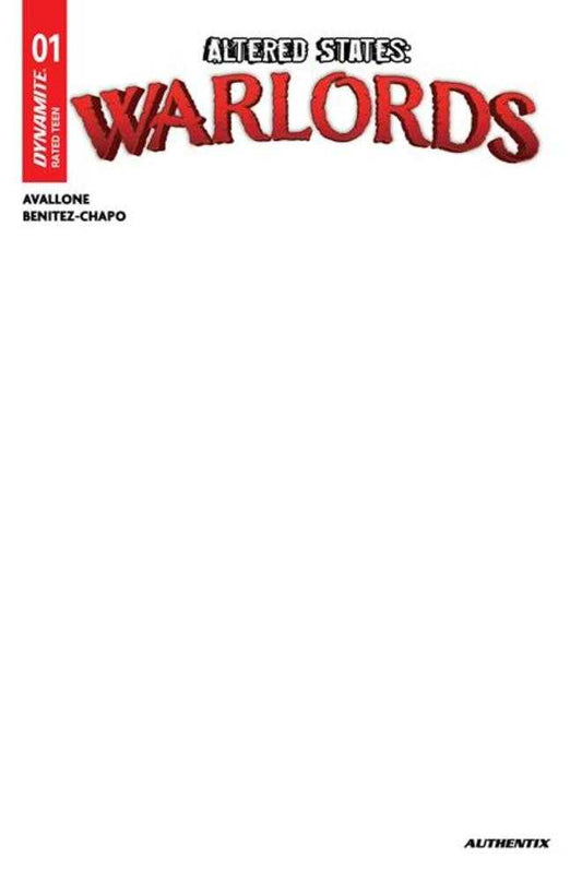 Altered States Warlords #1 Cover E Blank Authentix Variant