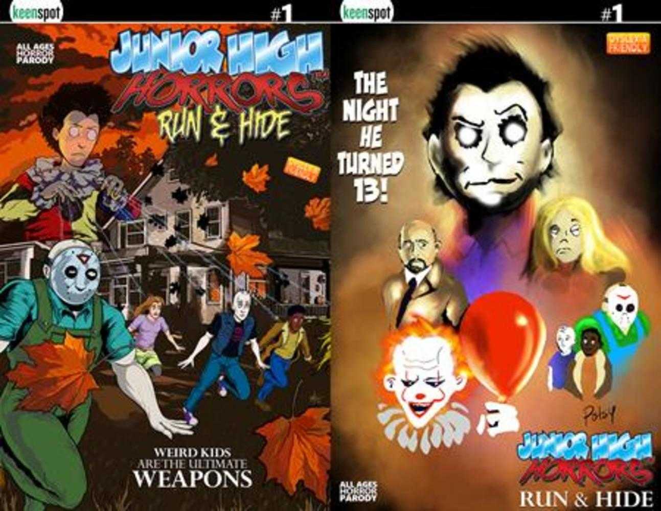 Junior High Horrors Run & Hide #1 (One Shot) Cover D Eric Kent Rob Potchak Holofoil Flip Cover Variant