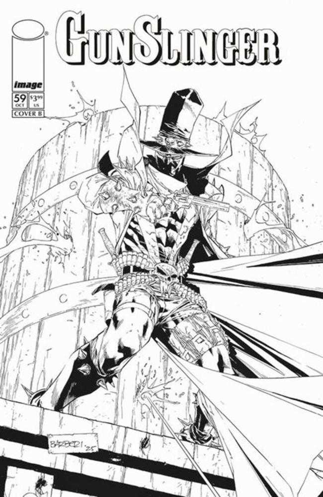 Gunslinger Spawn #59 Cover B Carlo Barberi Black & White Variant