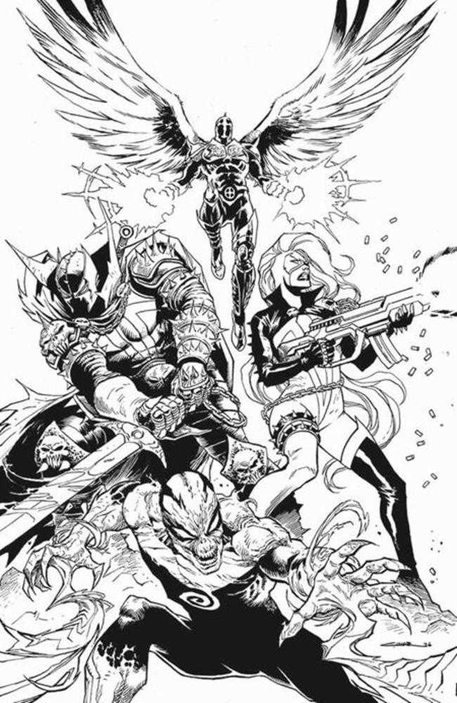 Spawn Scorched #56 Cover B Yildiray Cinar Black & White Full Art Variant