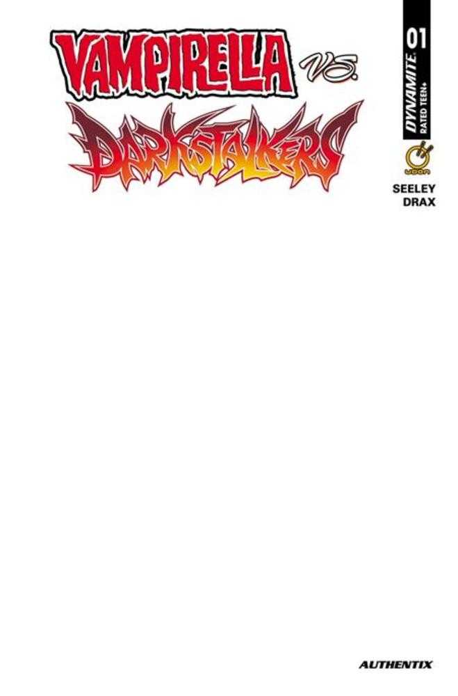 Vampirella vs Darkstalkers Special #1 (One Shot) Cover F Blank Authentix Variant