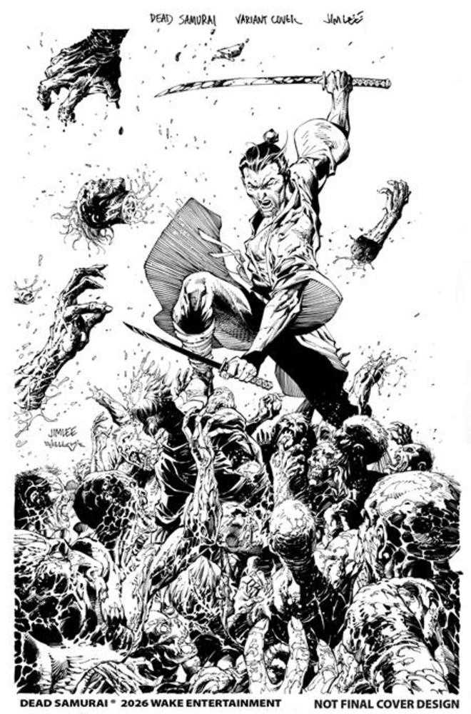 Dead Samurai #8 2nd Printing Cover B Jim Lee Scott Williams Black & White (Mature)