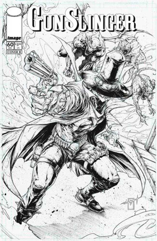 Gunslinger Spawn #60 Cover B Jonathan Uribe Black & White Variant
