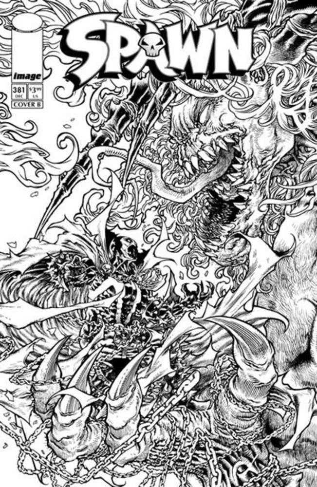Spawn #381 Cover B Harvey Tolibao Black & White Variant