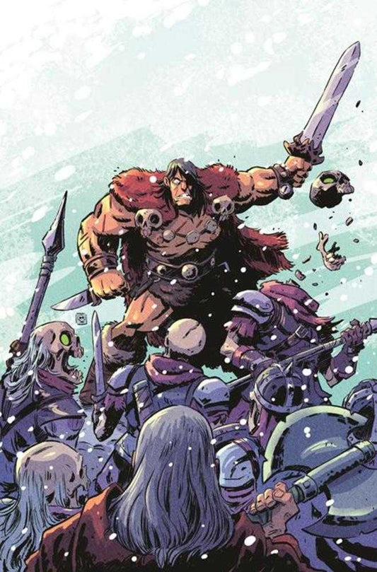 Conan The Barbarian Tides Of The Tyrant King #4 (Of 4) Cover E Derek Laufman Virgin Cardstock Variant (Mature)