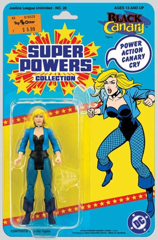 Justice League Unlimited #26 Cover E Jason Geyer & Alex Saviuk Black Canary Super Powers Action Figure Card Stock Variant