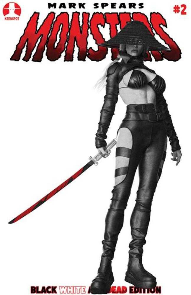 Mark Spears Monsters #2 4th Printing Black White & Dead Edition Cover E Mark Spears Taste Of Blood Holofoil Flip Variant