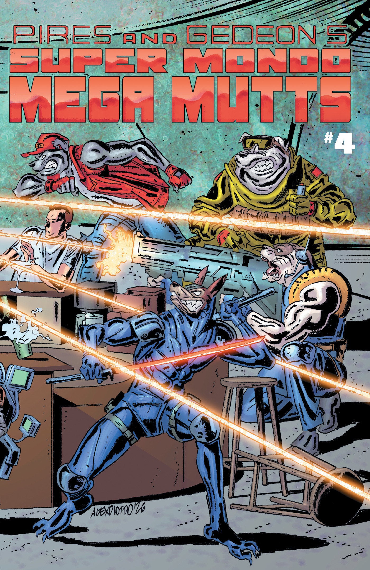 Super Mondo Mega Mutts #4 Cover B Alex Diotto Variant
