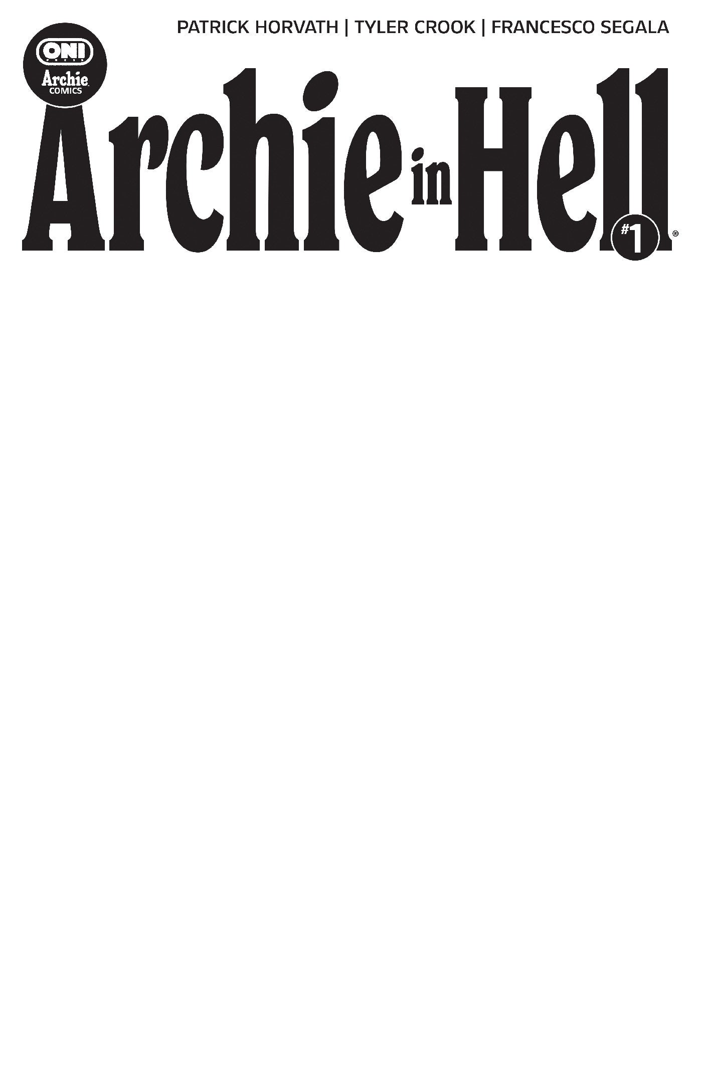 Archie In Hell #1 Cover E Blank Sketch Variant