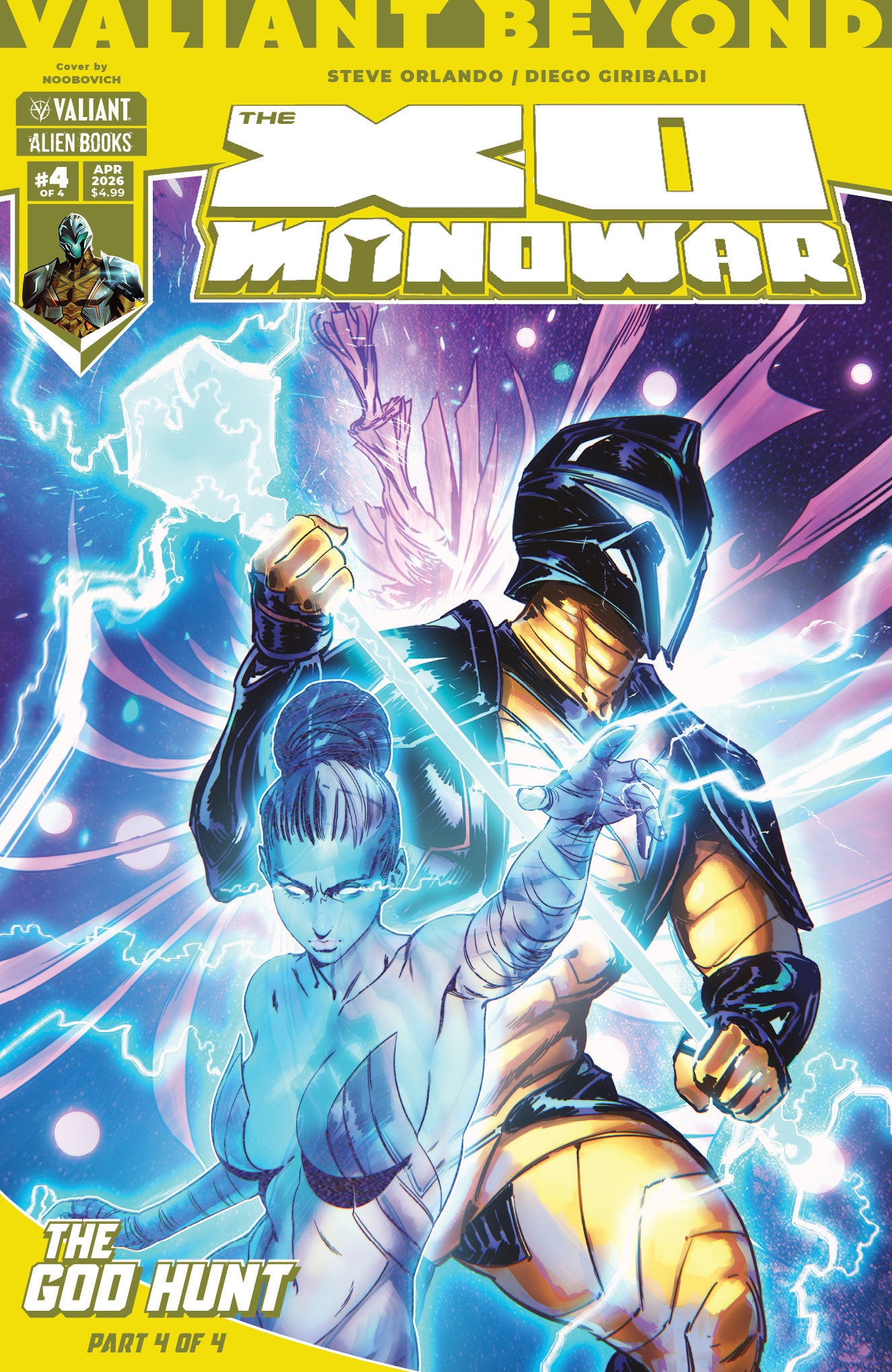 Valiant Beyond: The X O Manowar #8 The God Hunt #4 Cover A (Noobovich)