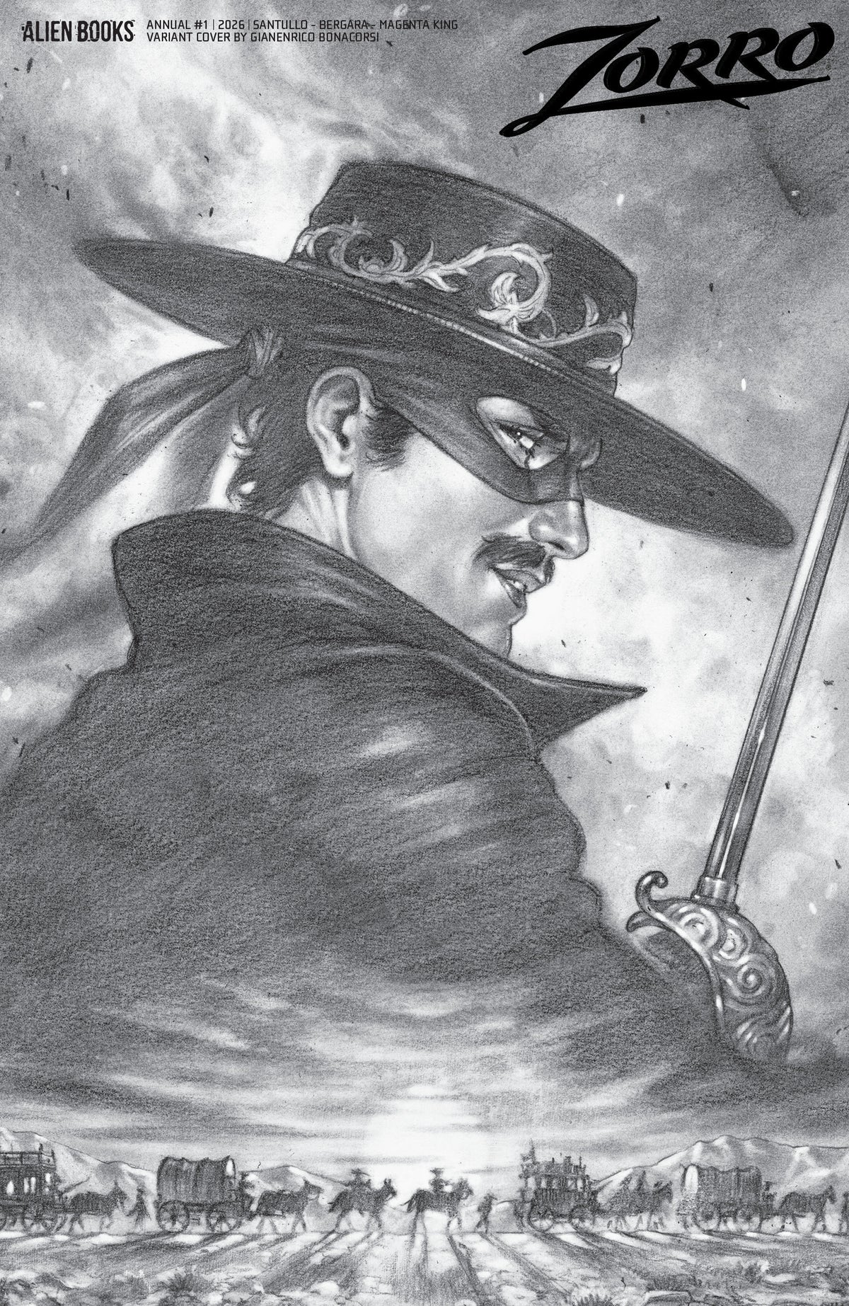 Zorro Annual #1 Variant D (Bonacorsi Black & White)