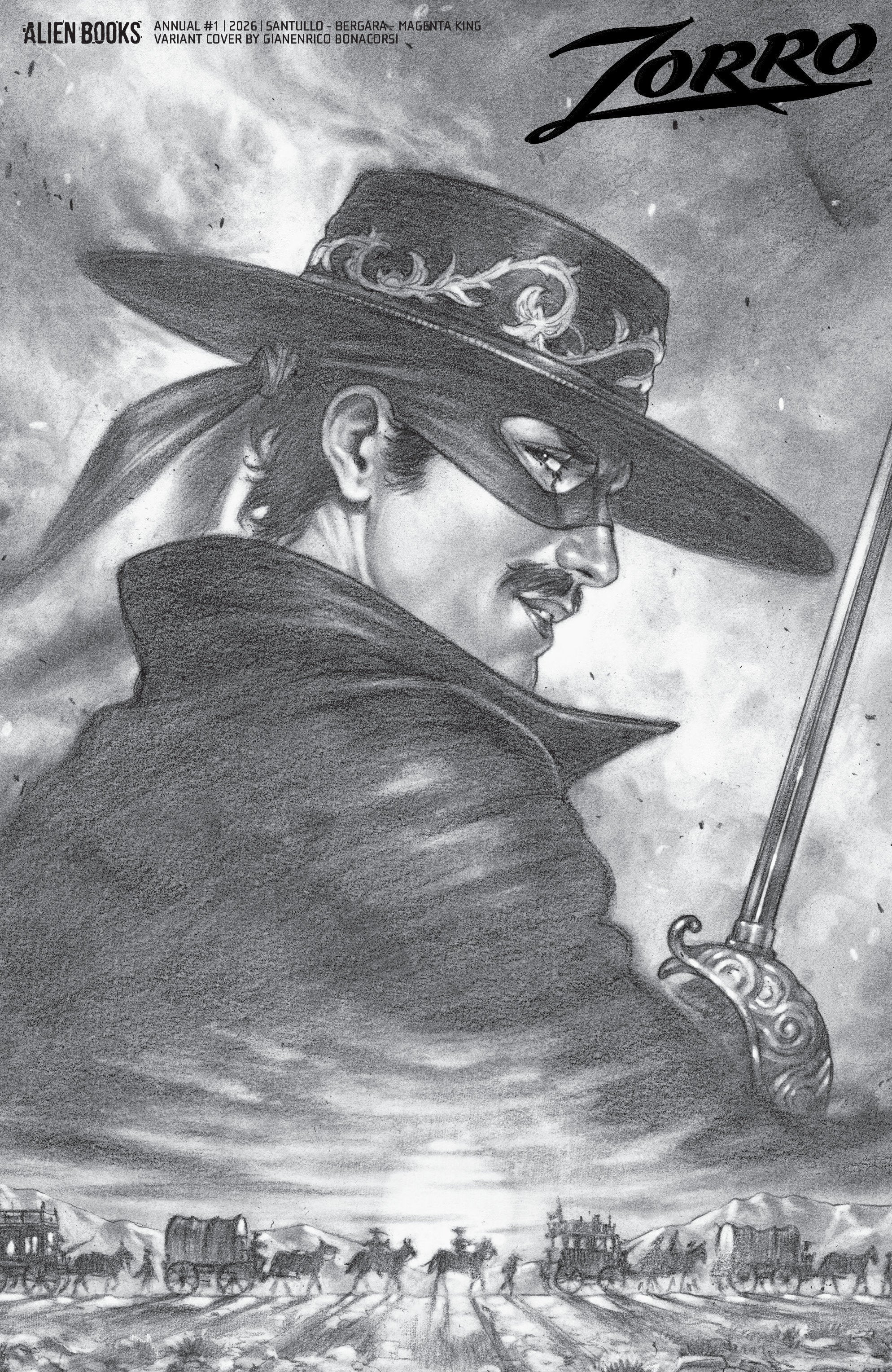 Zorro Annual #1 Variant D (Bonacorsi Black & White)