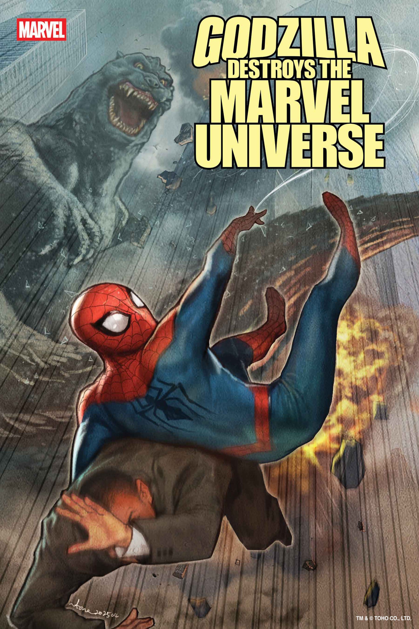 Godzilla Destroys The Marvel Universe #2 Stonehouse Variant
