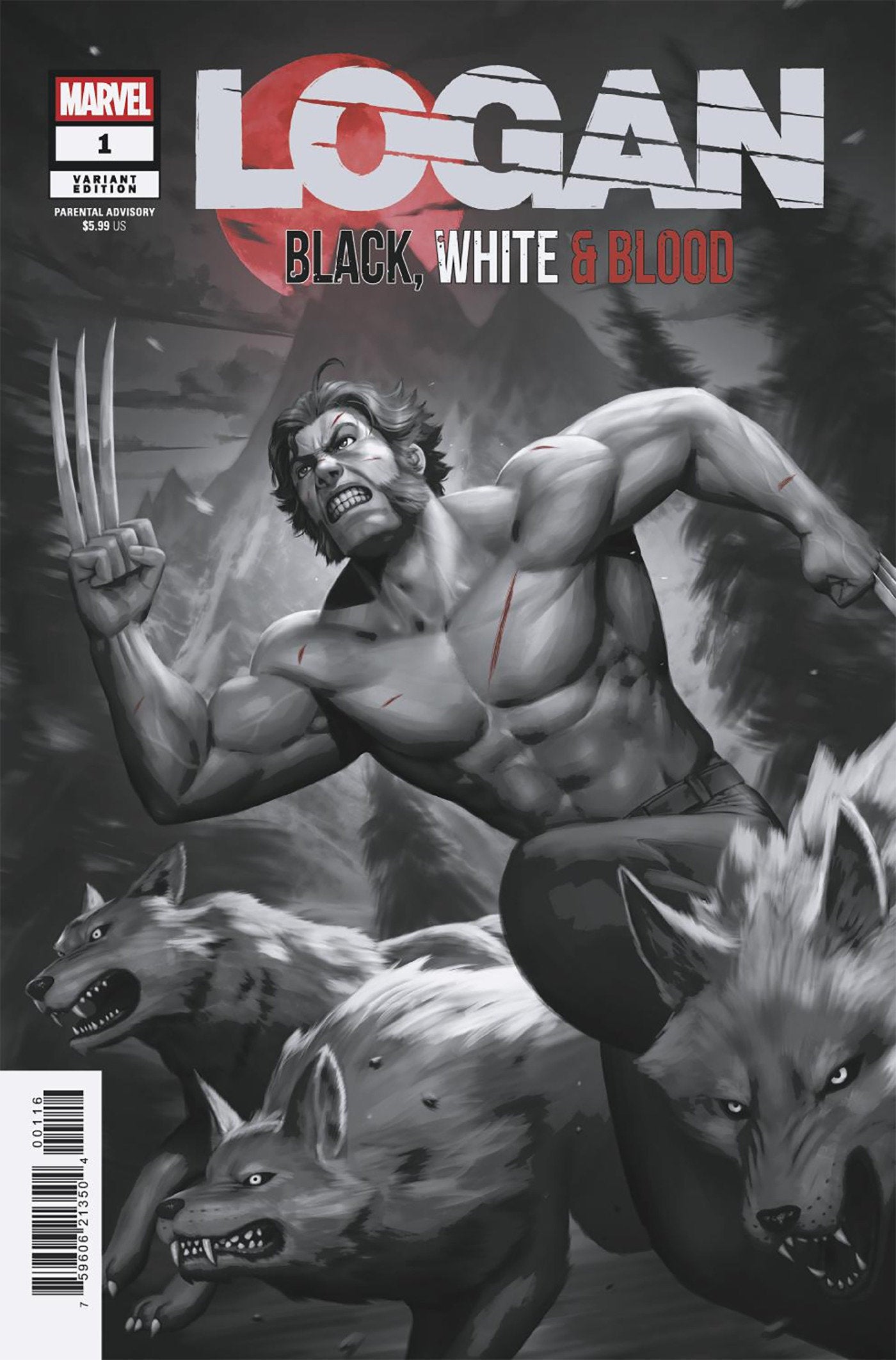 Logan: Black, White & Blood #1 1:25 (9.2 Grade) Woo Chul Lee Variant