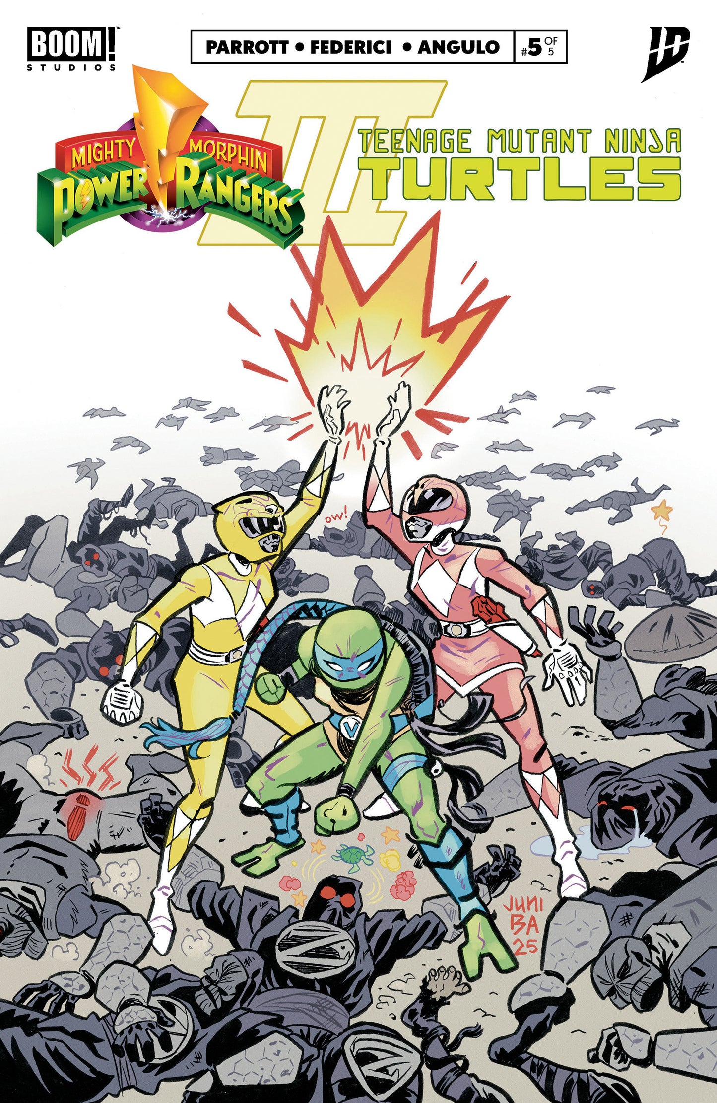 Mighty Morphin Power Rangers/Teenage Mutant Ninja Turtles III #5 B Variant (Dressed, Ba)