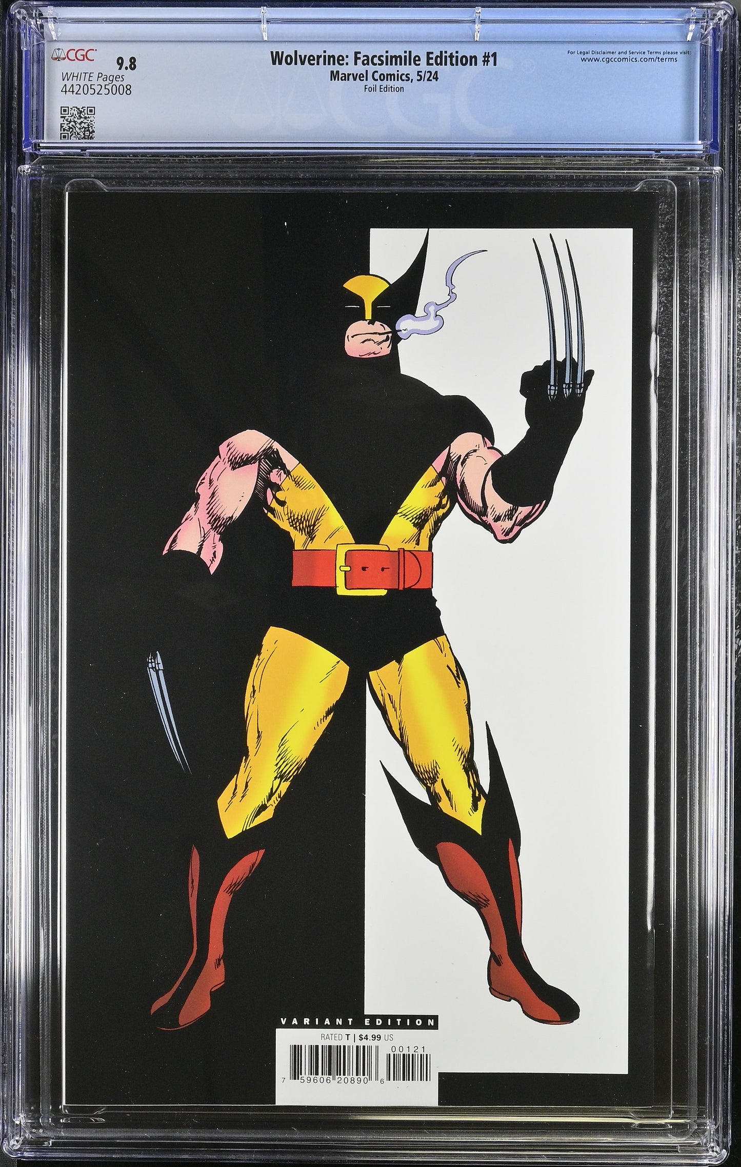Wolverine #1 Facsimile Edition FOIL Variant CGC 9.8