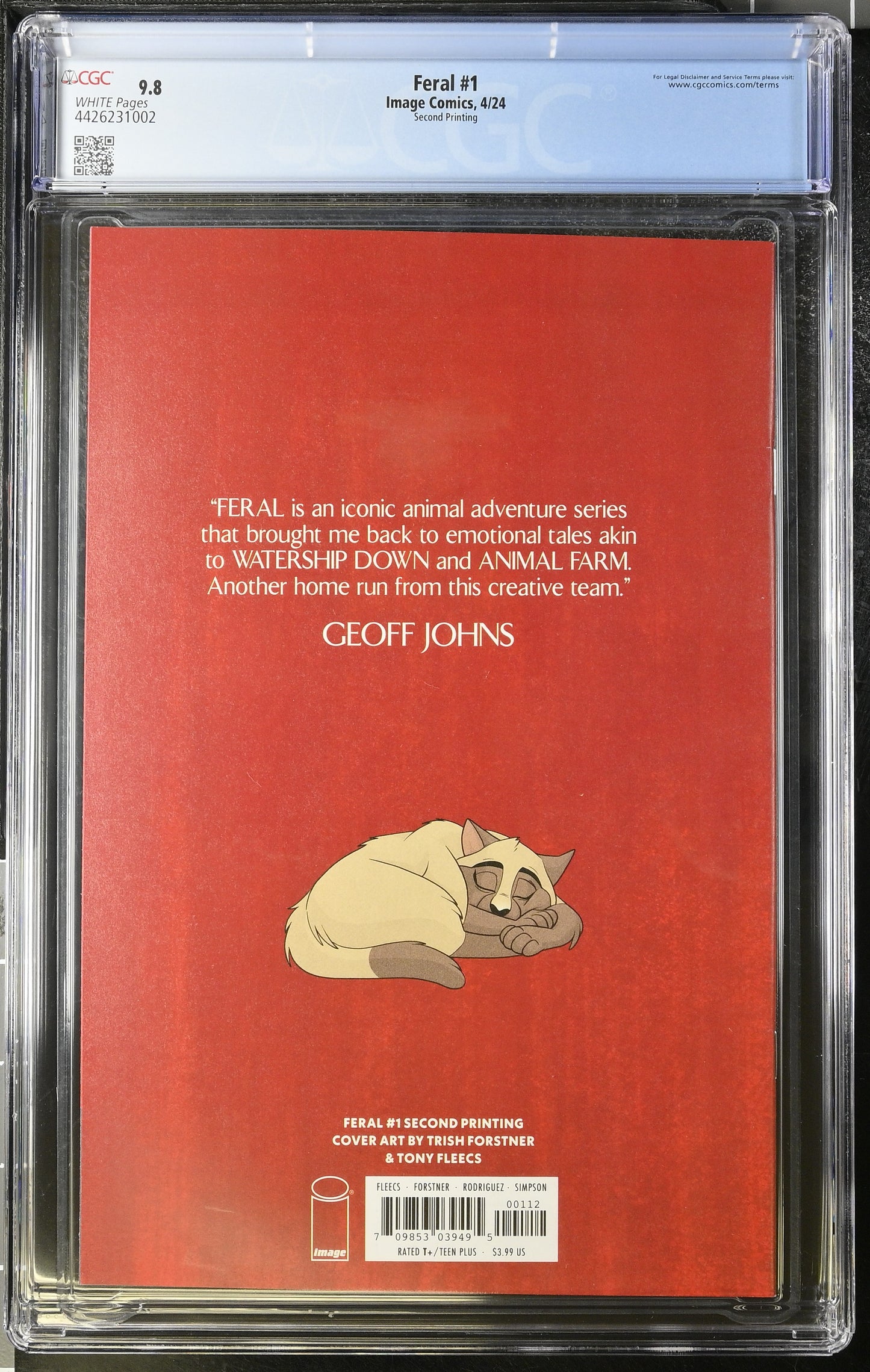 Feral #1 Second Printing CGC 9.8 Halloween Movie Cover Homage