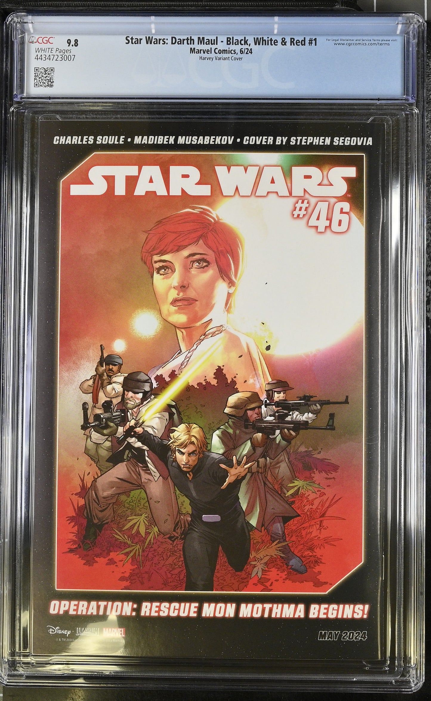 Star Wars: Darth Maul - Black, White & Red #1 Ben Harvey Variant CGC 9.8