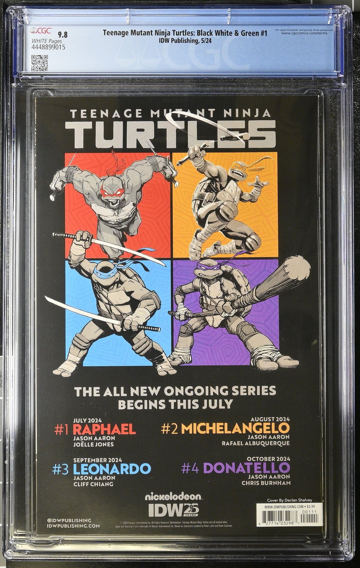 Teenage Mutant Ninja Turtles: Black White & Green #1 CGC 9.8