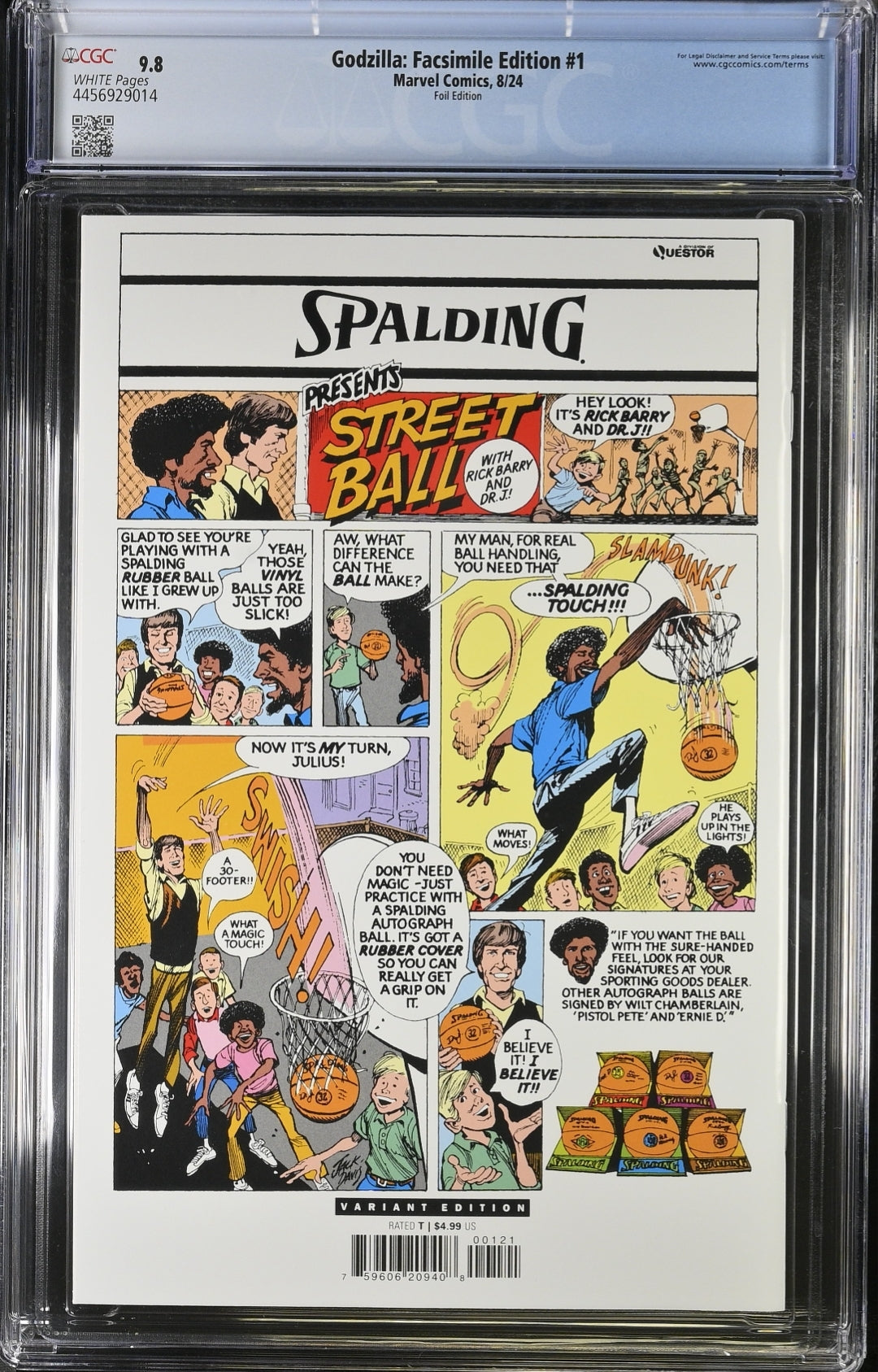 Godzilla #1 Facsimile Edition Foil Variant CGC 9.8