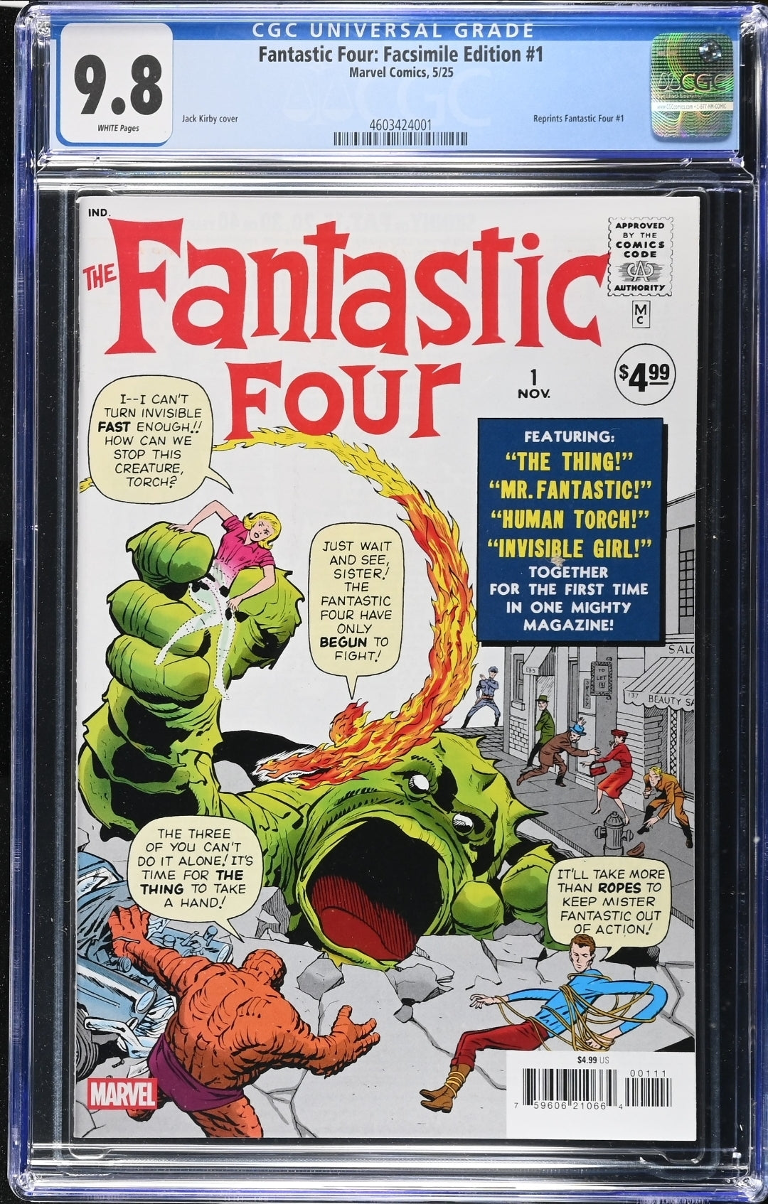 Fantastic Four 1 Facsimile Edition CGC 9.8