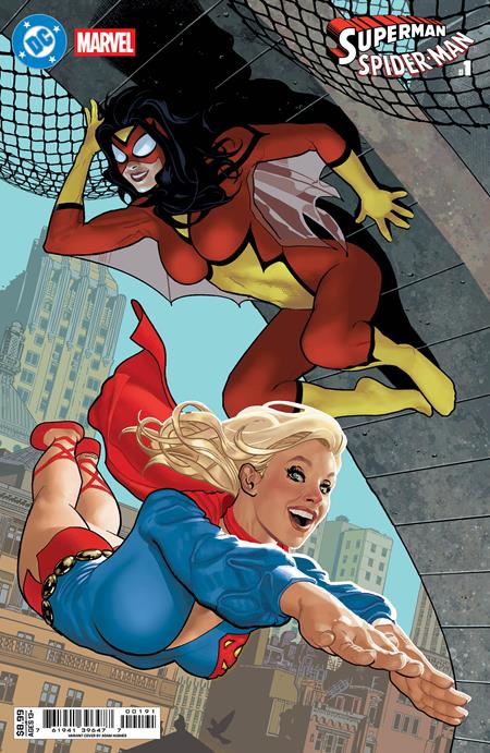 DC Marvel Superman Spider-Man #1 (One Shot) Cover I Adam Hughes Supergirl 70 S & Spider Woman 70 S Card Stock Variant
