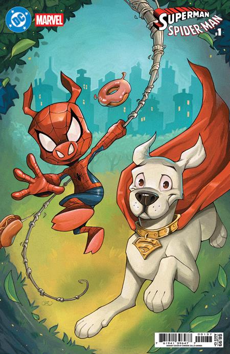 DC Marvel Superman Spider-Man #1 (One Shot) Cover W Chrissie Zullo Krypto & Spider Ham Card Stock Variant