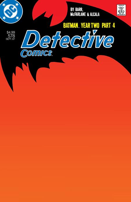 Detective Comics #578 Facsimile Edition Cover B Blank Card Stock Variant (Year Two Part 4 Of 4)
