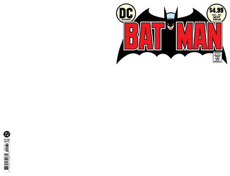 Batman #251 Facsimile Edition Cover B Blank Card Stock Variant