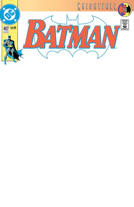 Batman #497 Facsimile Edition Cover B Blank Card Stock Variant