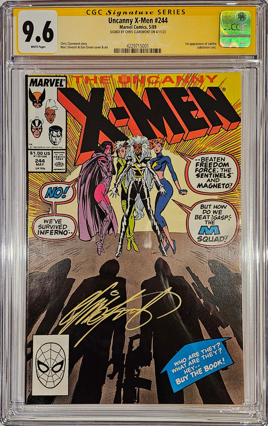 Uncanny X-Men #244 CGC 9.6 Signed by Chris Claremont