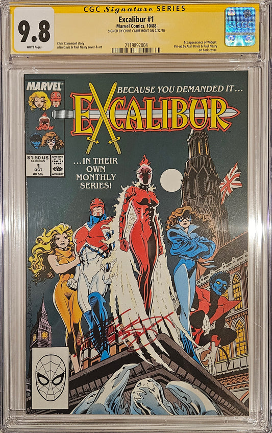 Excalibur #1 CGC 9.8 Signed by Chris Claremont