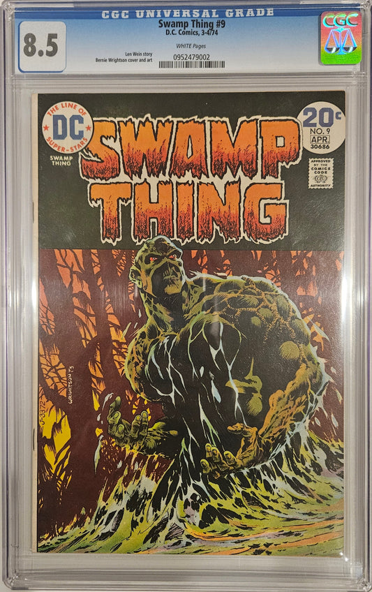 Swamp Thing #9 CGC 8.5 (Old CGC case - minor scuff)