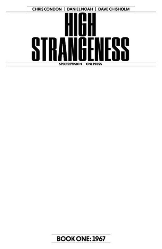 High Strangeness #1 (Of 5) Cover G Blank Sketch Variant