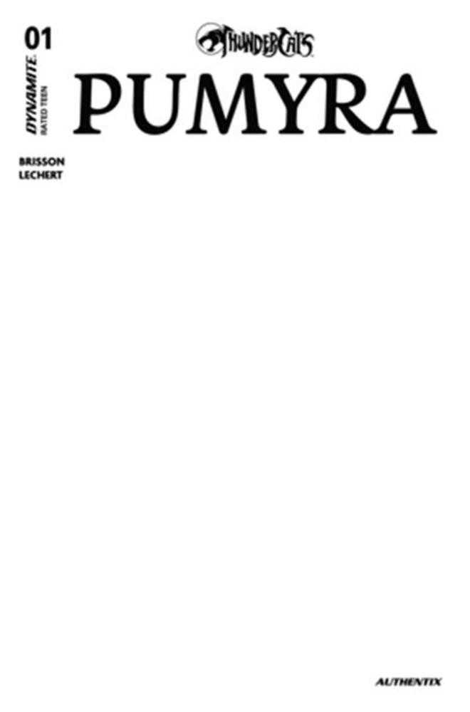Thundercats Pumyra #1 Cover E Blank Authentix Variant