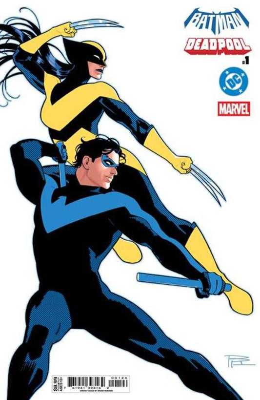 DC Marvel Batman Deadpool #1 (One Shot) Cover O Bruno Redondo Nightwing X-23 Card Stock Variant