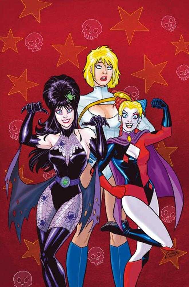 Harley Quinn X Elvira #3 Cover F Amanda Conner Red Limited Full Art Variant