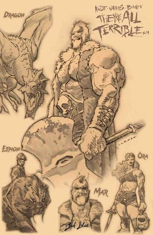 Theyre All Terrible #4 (Of 4) Cover B Lewis Larosa Character Sketch Variant