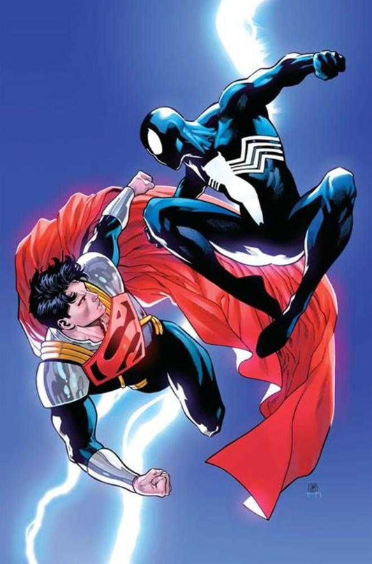 DC Marvel Superman Spider-Man #1 (One Shot) Cover R Daniel Sampere Super Boy Prime & Spider-Man Black Card Stock Variant