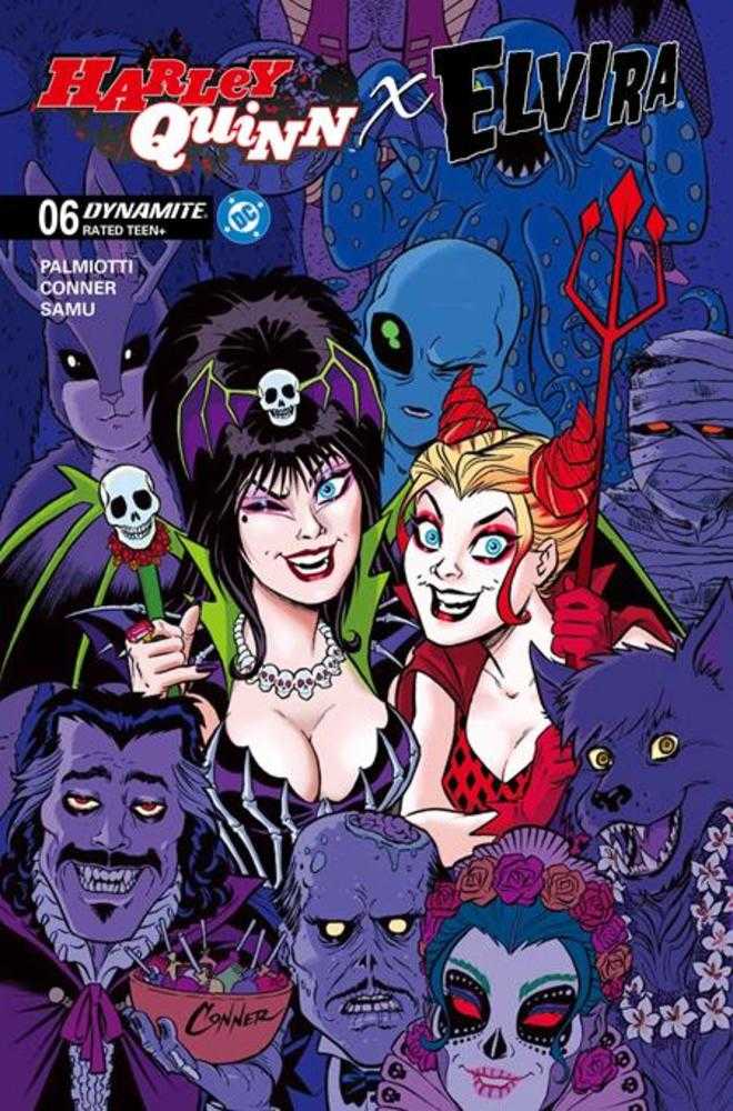 Harley Quinn X Elvira #6 Cover A Amanda Conner Party