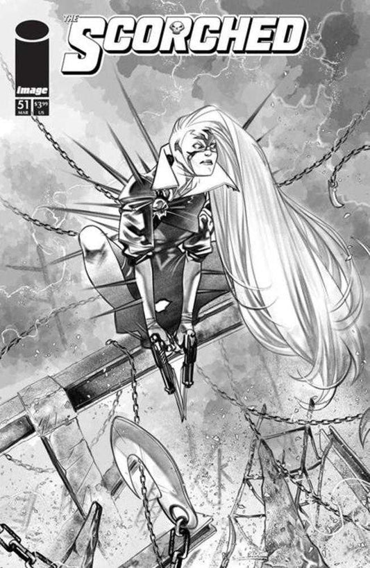Spawn Scorched #51 Cover B Ig Guara Black & White Variant
