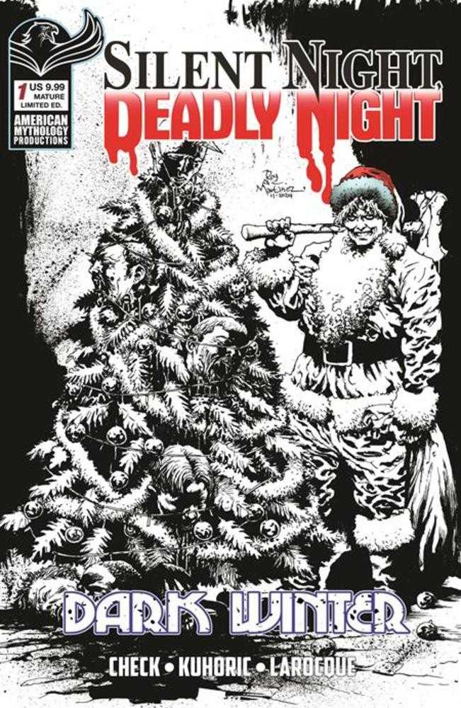 Silent Night Deadly Night Dark Winter #1 (Of 2) Cover F Roy Allan Martinez Black & White Variant Limited To 350 Copies  Previously Solicited Thru Diamond (Mature)