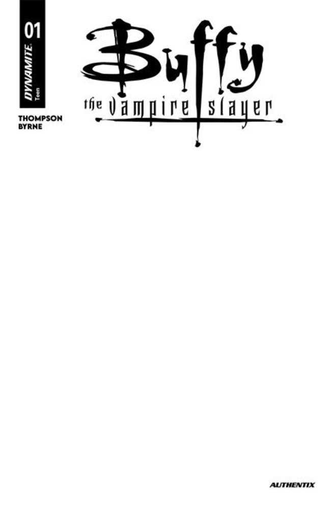 Buffy The Vampire Slayer #1 Cover H Blank Authentix Variant