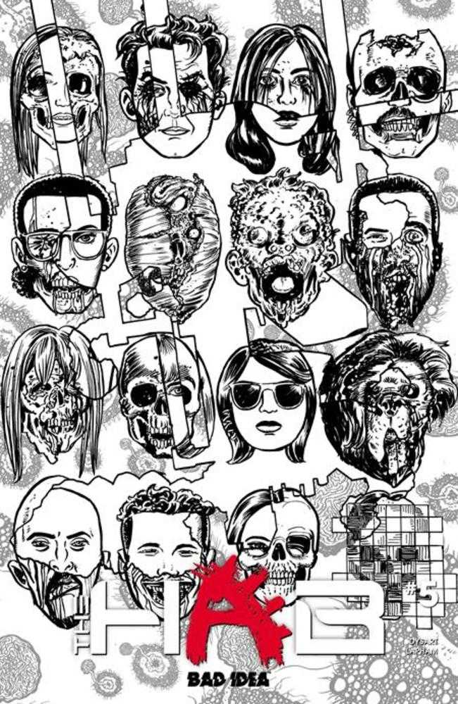 Hab #5 (Of 5) Cover D David Lapham Bw Infected Skulls Variant