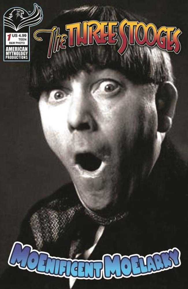 Three Stooges Magnificent Moelarky #1 Cover C Black & White Photo Variant